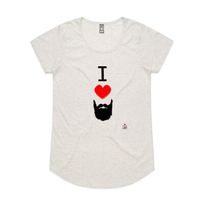 I ❤ BEARDS WOMEN'S TEE Thumbnail
