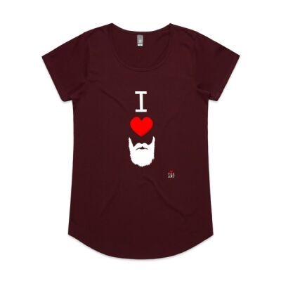 I ❤ BEARDS WOMEN'S TEE Thumbnail